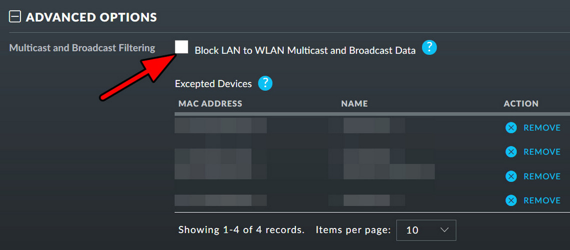 Disable Block LAN to WLAN on the Router