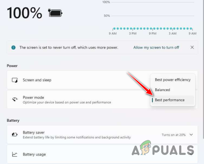 Changing Power Mode to Best Performance